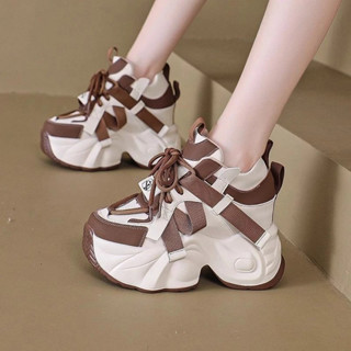   Hàng Quảng Châu cc  Giày Sneaker Thể Thao nữ đế cao tăng chiều cao 10CM phom chuẩn siêu nhẹ bền đi học đi chơi 