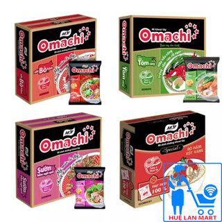 Thùng 30 gói Mì ăn liền Omachi Xốt bò hầm/Sườn hầm/Lẩu tôm càng/Bò xốt vang/Bắp bò riêu cua