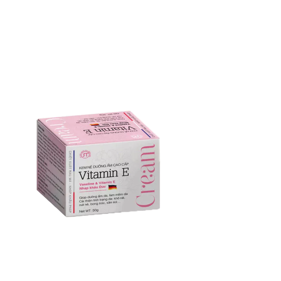 Kem nẻ dưỡng ẩm cao cấp Vitamin E có vitamin B5 và vaselin lọ 50g