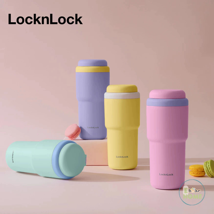 Bình giữ nhiệt Lock&Lock Daily Macaron Tumbler LHC3292 480ml thép không gỉ 316L - Ebearhome
