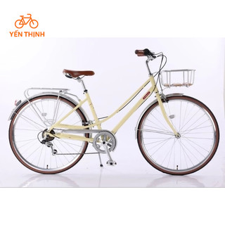 Xe đạp touring  Calli A6 dáng cổ điển (tặng đèn, dầu xích, lục giác lắp xe)