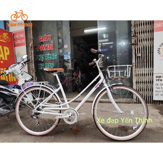 Xe đạp touring  Calli A6 dáng cổ điển (tặng đèn, dầu xích, lục giác lắp xe)