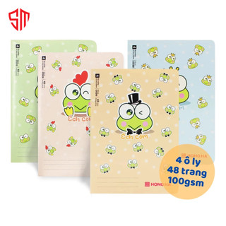  Vở 4 Ôly 48 80 Trang Hồng Hà Chống Lóa Ếch Cốm Định Lượng 100GSM - 0599 0600 