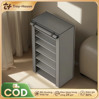 Tủ Vải Để Giày Dép 4/6/8/10 Tầng Kệ Giày Dép Lắp Ghép Đa Tầng Chống Bụi Khung Thép Chắc Chắn