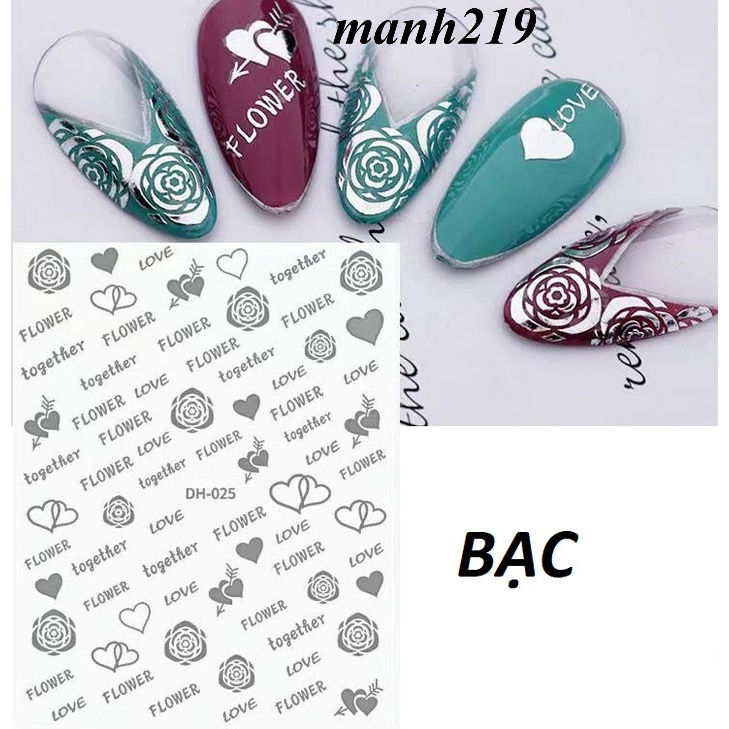 Sticker dán móng tay nail siêu đẹp - manh219