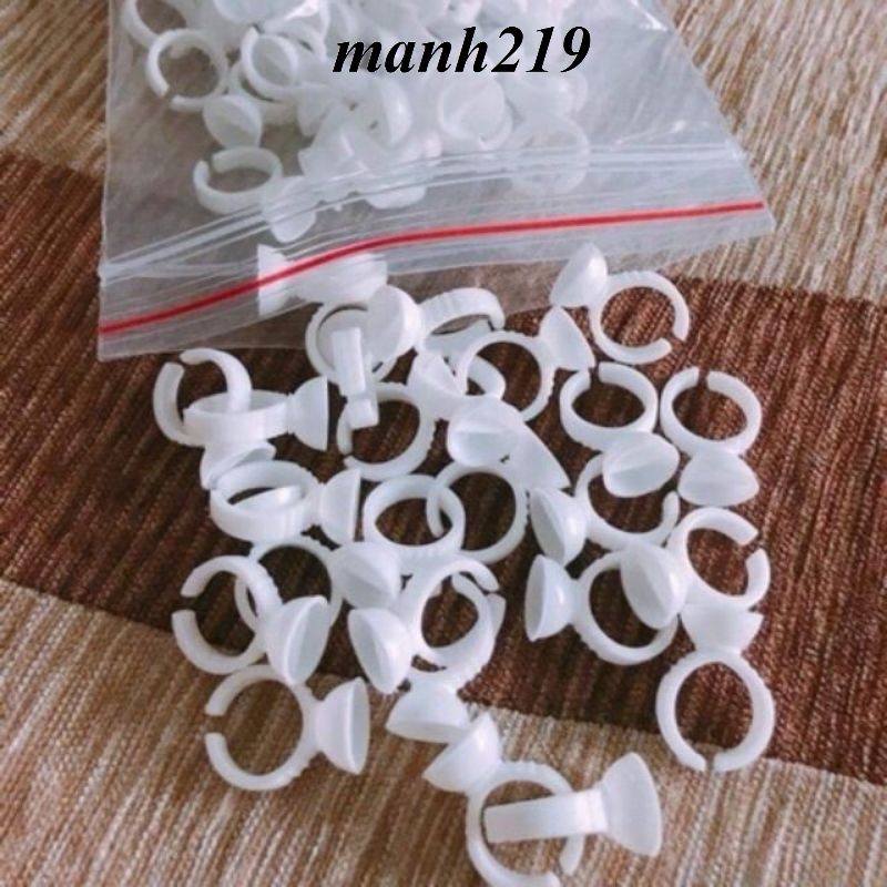nhẫn đựng keo nối mi, nút đựng keo mi (100 cái )