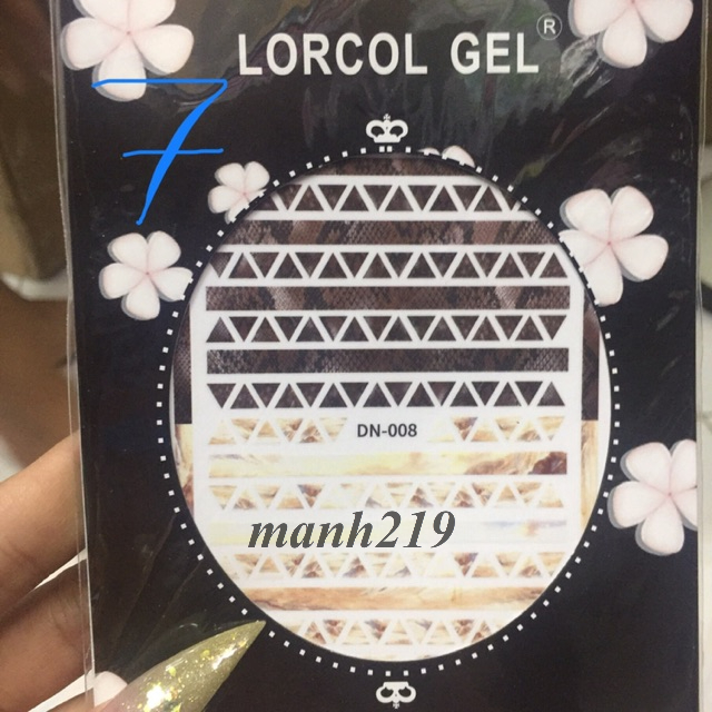 Sticker Dán Móng Hình Mèo, Trăng Sao, Vân Đá, .....
