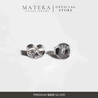 Nút bạc gắn bông tai MATERA S925 chốt bông tai bạc 5mm PKBT