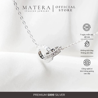  Dây chuyền bạc Belong Together MATERA S999 cao cấp vòng đôi biểu tượng gắn kết tình cảm MDC43 
