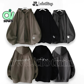 Áo Khoác FEARI In Logo Phản Quang Nón 2 Lớp KN20, Áo Hoodie Zip Chất Nỉ Bông Dày Dặn Unisex Nam Nữ Form Rộng IOWA