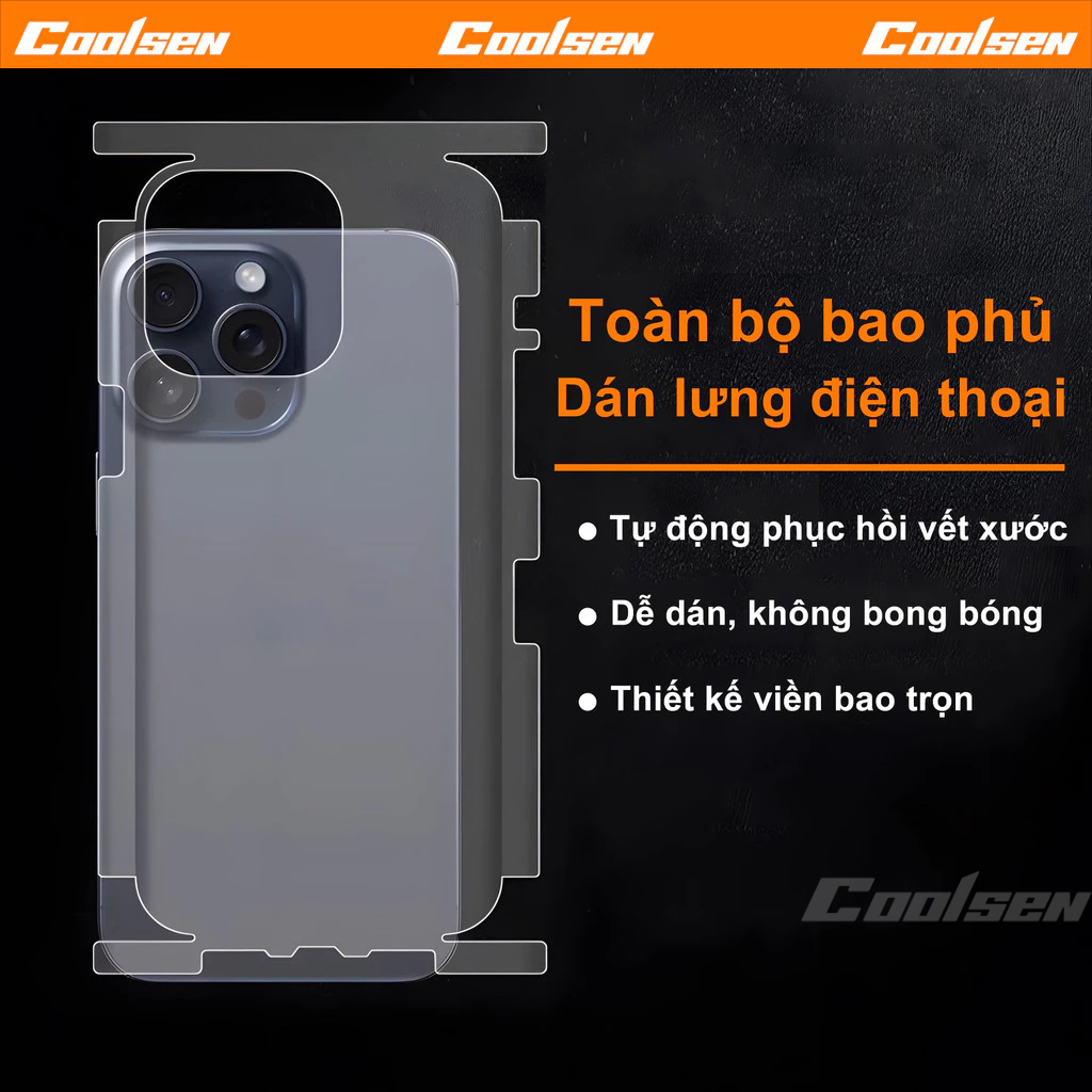 Miếng dán dẻo nước Miếng dán bảo vệ điện thoại Dành cho iPhone 17 16 15 14 13 12 11 Pro Max 16/15 Plus/17Air