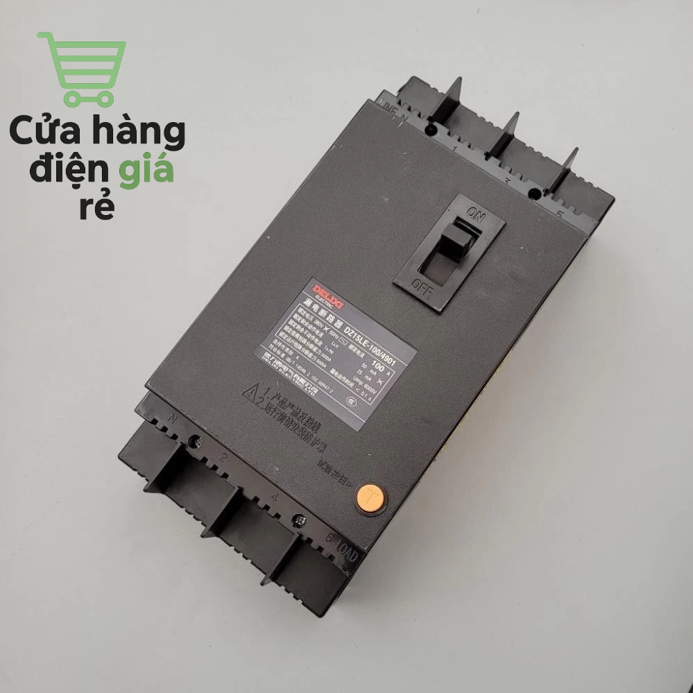 Aptomat khối 3 pha DELIXI chống giật, chống quá tải hàng chính hãng.