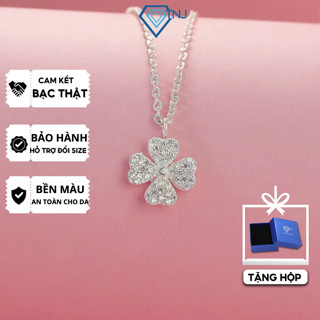 Dây chuyền nữ bạc thật cỏ 4 lá xoay DCN0508 Trang Sức TNJ