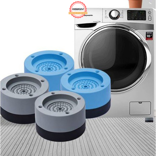 Combo 4 Đế Cao Su Chống Rung Lắc Máy Giặt, Chống Ồn Chất Liệu Cao Su Đặc Nguyên Khối Chắc Chắn