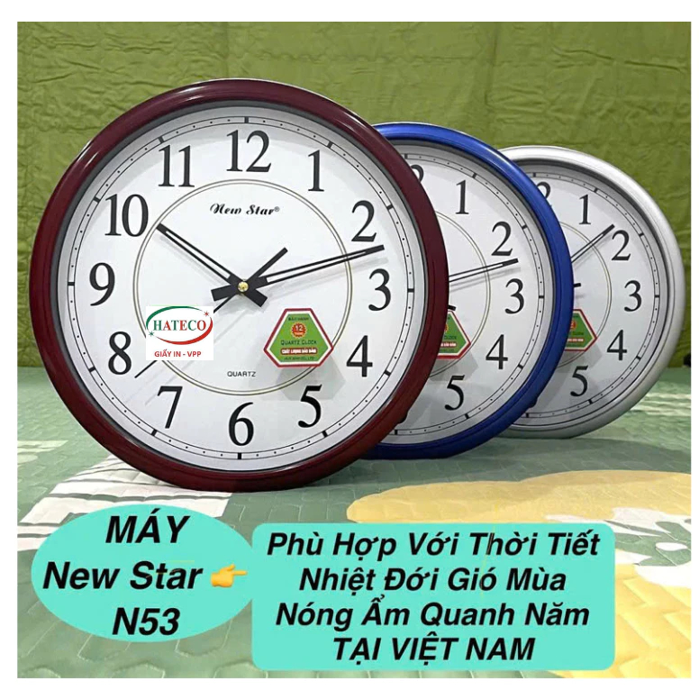 Đồng hồ treo tường KASHI N53 kim giật chính hãng