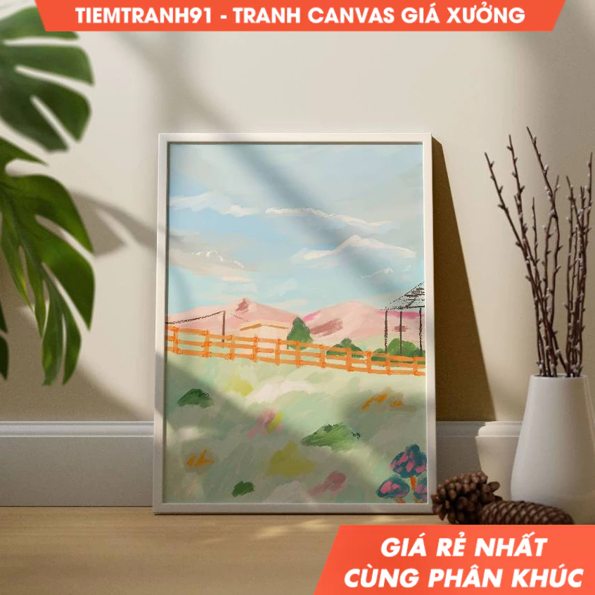 Tranh treo tường, Abstract Mountain , Colorful , Abstract Wall Art, Acrylic Art, Printable Art, tặng