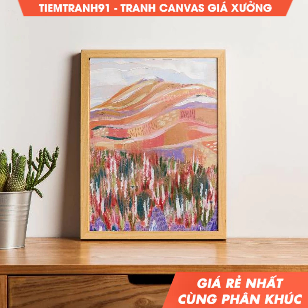 Tranh treo tường, Abstract Mountain , Colorful , Abstract Wall Art, Acrylic Art, Printable Art, tặng