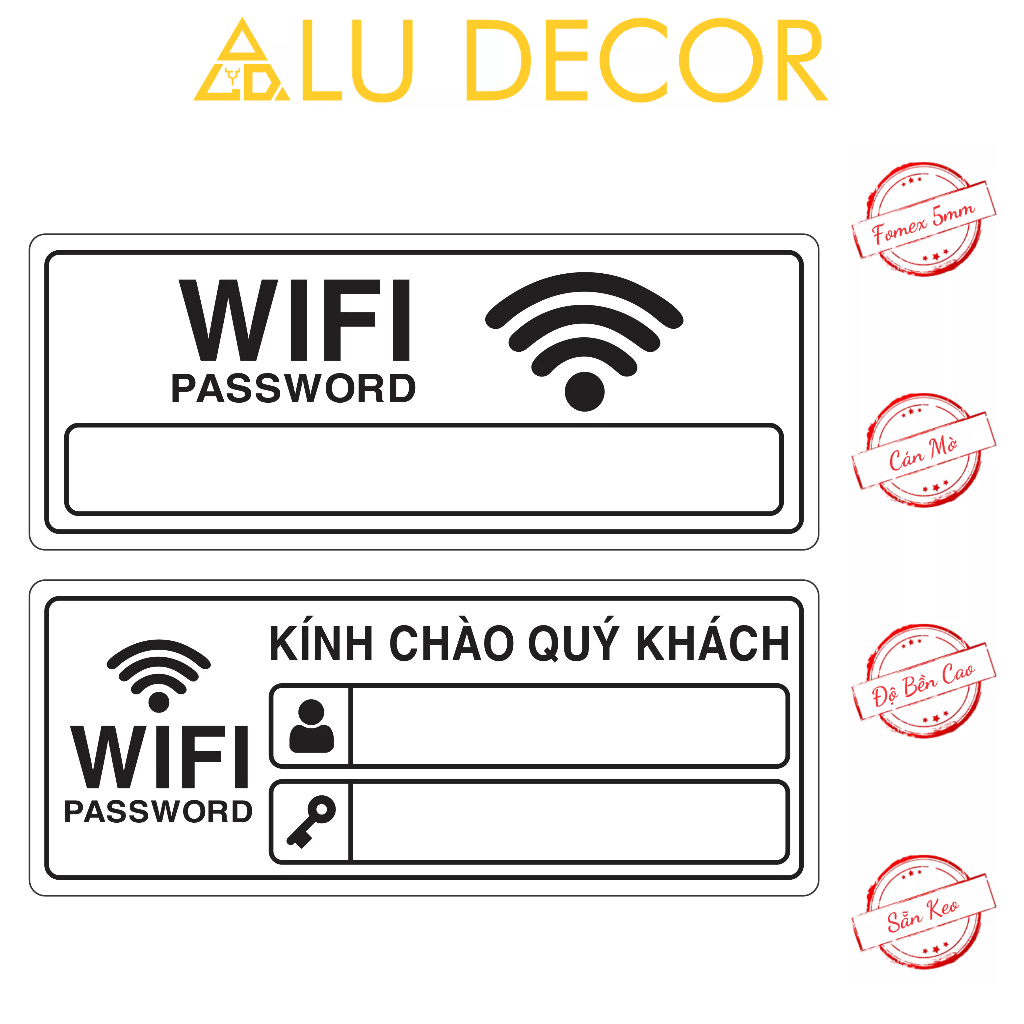 Bảng Chỉ Dẫn Fomex Mật Khẩu - Password Wifi