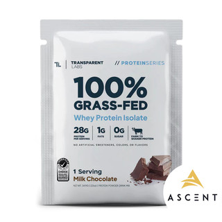  Whey protein số 1 thế giới 100% Grass-Fed Isolate chứng nhận no amino-spiking Transparent Labs : gói SAMPLE 