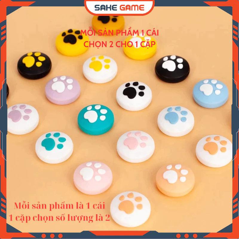 Núm Bọc Analog Nintendo Switch Chân Mèo Trái Tim Núm Bọc Analog Switch Chân Mèo Bọc Joycon Switch Ch