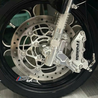  Combo đĩa thắng trước vario   đĩa 267+ heo frando 4pis + pát CNC   tặng 6 ốc đĩa salaya 