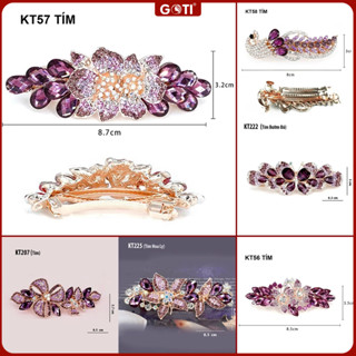 GOTI Kẹp Tóc Nữ Phù Hợp Dự Tiệc Hình Hoa Đính Đá Nhiều Màu Sang Trọng Quà Tặng Me, Bà, Người Lớn Tuổi KT226