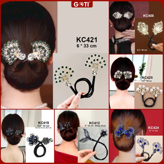  GOTI Dụng Cụ Tạo Kiểu Tóc Búi Dự Tiệc Kiểu Kẹp Quấn Tóc Búi Hình Đá Xoắn Xanh Lá Thanh Lịch KC621 