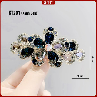 GOTI Kẹp Tóc Đi Tiệc Quà Tặng Mẹ, Bà, Người Lớn Tuổi Kẹp Tóc Hình Bông Hoa Đính Đá Nhiều Màu Sang Trọng 201