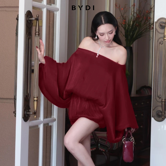 [BYDI DESIGN] Bloom Dress | Đầm Thiết Kế Trễ Vai Dáng Bí Ngắn Bồng Bềnh Tiểu Thư