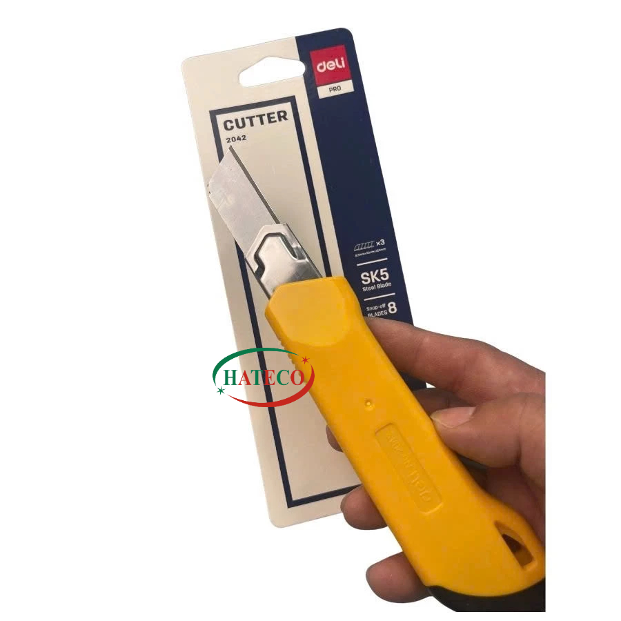 Dao rọc giấy to Deli 2042 (18mm) - Dao trổ deli chính hãng