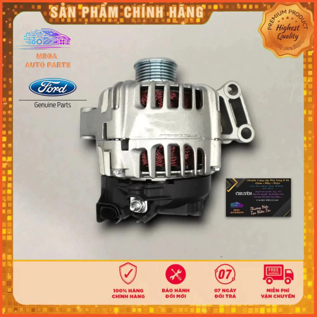 Máy Phát Ford Ecosport  2014 -2020 / Fiesta 2011 - 2018 /  Focus 1.6 đời 2011 - 2018 . Mã  AV6Z10346