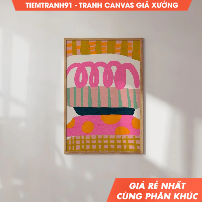 Tranh treo tường, Colorful Abstract Wall Art,Abstract Wall Art, Acrylic Art, Printable Art, tặng kèm