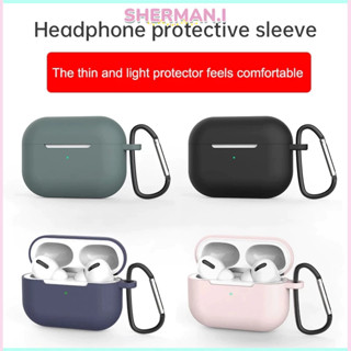 Vỏ bảo vệ tai nghe bluetooth bằng silicon màu trơn cho Airpods 1/2 3 Pro-SN