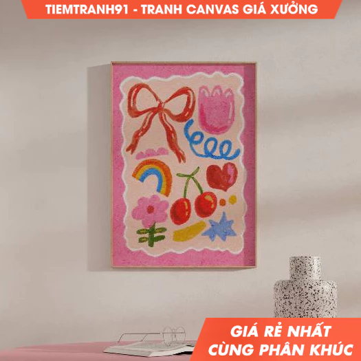 Tranh treo tường, Colorful Abstract Wall Art,Abstract Wall Art, Acrylic Art, Printable Art, tặng kèm