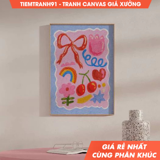 Tranh treo tường, Colorful Abstract Wall Art,Abstract Wall Art, Acrylic Art, Printable Art, tặng kèm