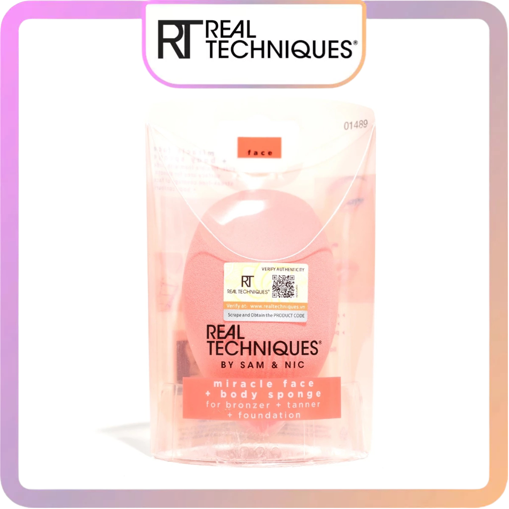 Mút Tán Kem Nền Và Phấn Phủ Cho Cổ + Body RT Real Techniques Body Complexion Sponge