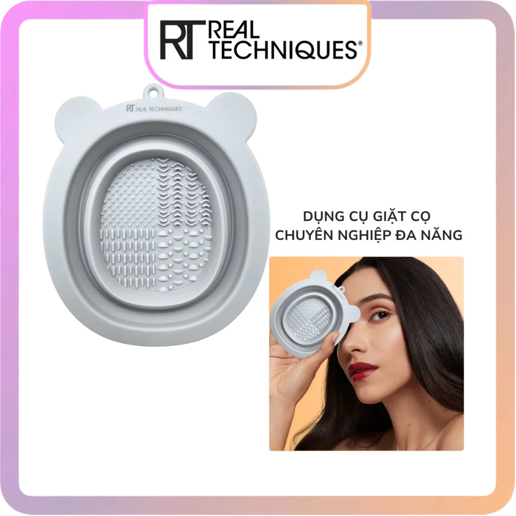 Giặt cọ mút rửa cọ vệ sinh cọ makeup RT Real Techniques Silicone Makeup Brush RTBAT01