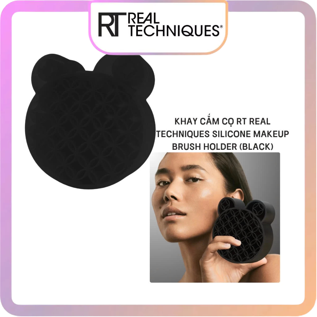 Giá Dựng Cọ Trang Điểm Và Phơi Cọ RT Real Techniques Silicone Makeup Brush Holder (Đen)