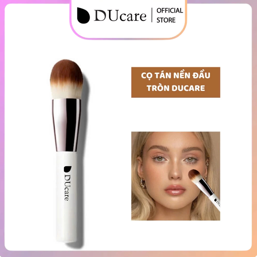 Cọ Tán Kem Nền DUCARE Đầu Tròn - Tán Nền Nhanh Chóng, Mịn Đều