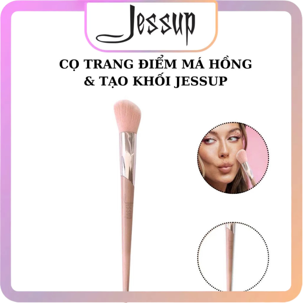Cọ Đánh Má Hồng Và Tạo Khối Đầu Vát Jessup – Màu Hồng Tự Nhiên