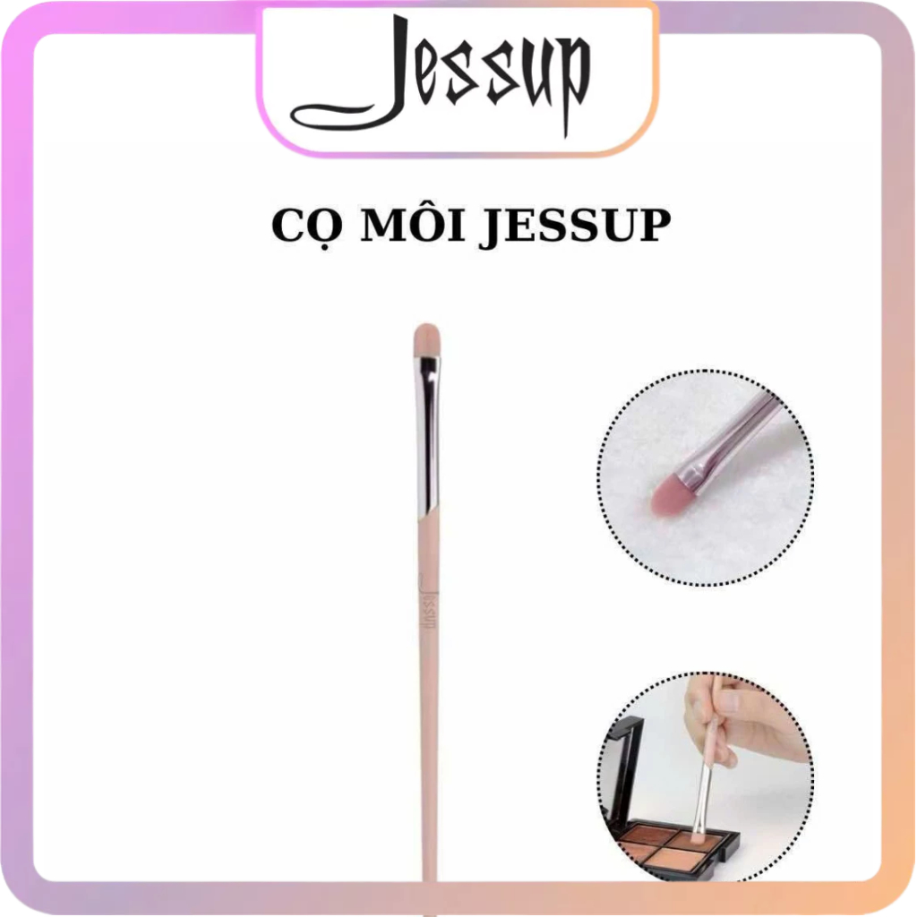 Cọ trang điểm chất liệu thân bằng nhựa và sợi nylon sợi tơ nhân tạo Jessup tán môi/che khuyết điểm