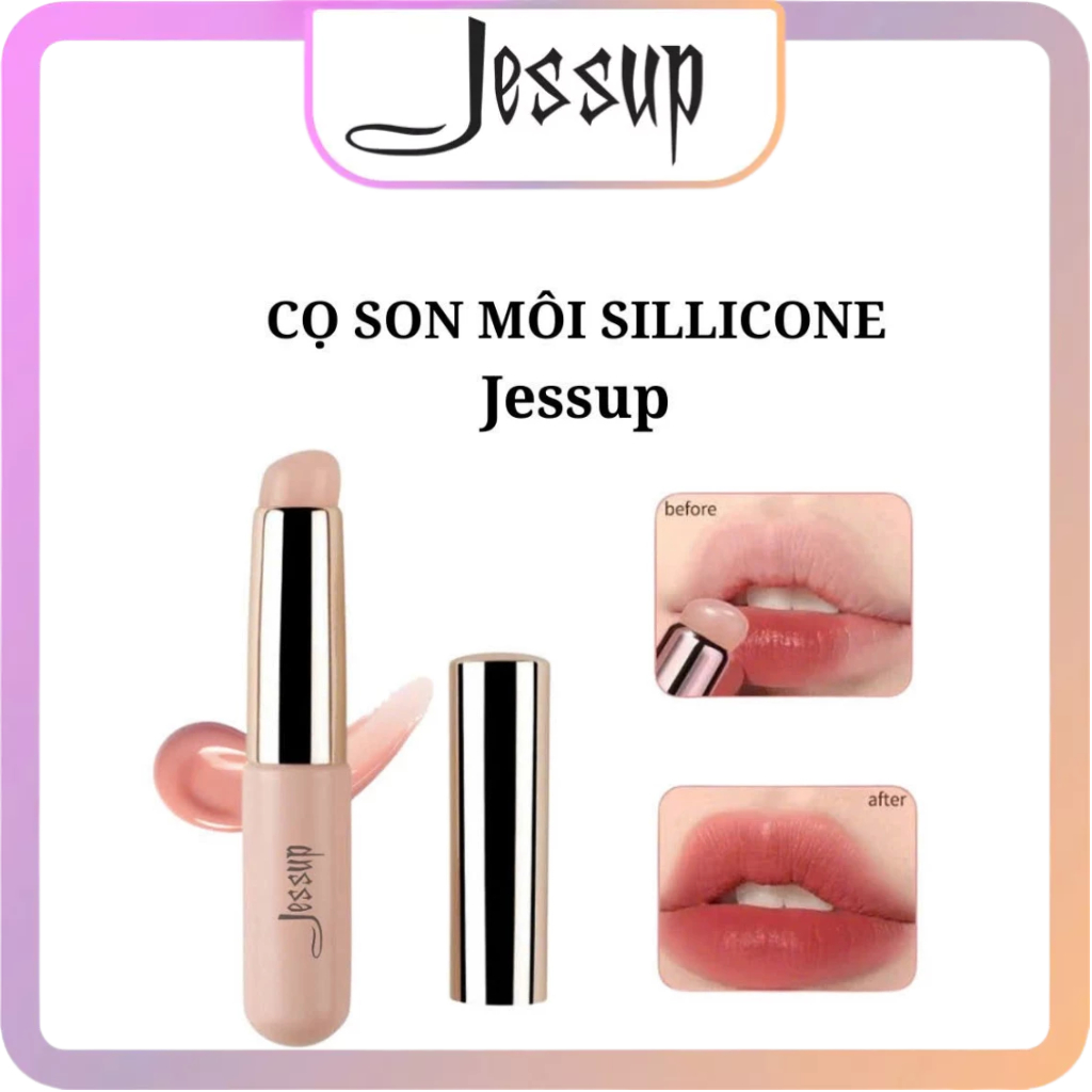 Cọ Tán Son Môi Silicon Jessup – Đầu Tròn Mềm Mại, Không Hút Sản Phẩm