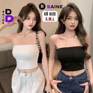 Áo ỐNG NGẮN Chất Vải Thun Borip Kiểu Croptop Nữ CR36, Áo Quây Ôm Body Trơn Sexy Tôn Dáng BAINE