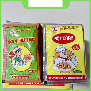  Dây 10 Gói Bột Ngũ Vị Hương   Cà Ri Tuấn Phương  10 gói x 3g  