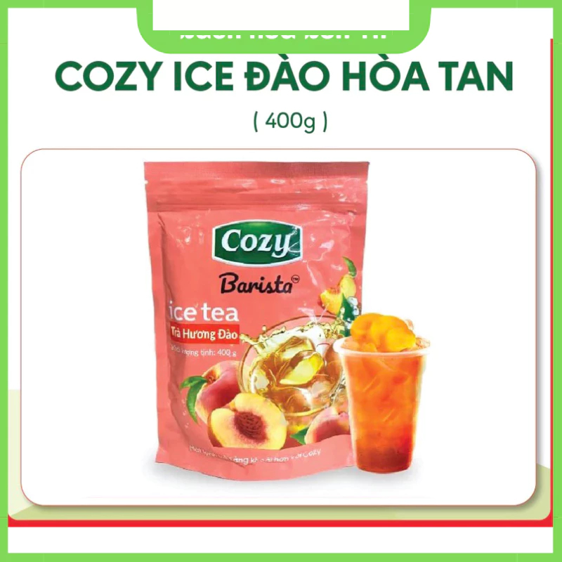 Trà Cozy Đào Hoà Tan 400g Pha 50 Ly
