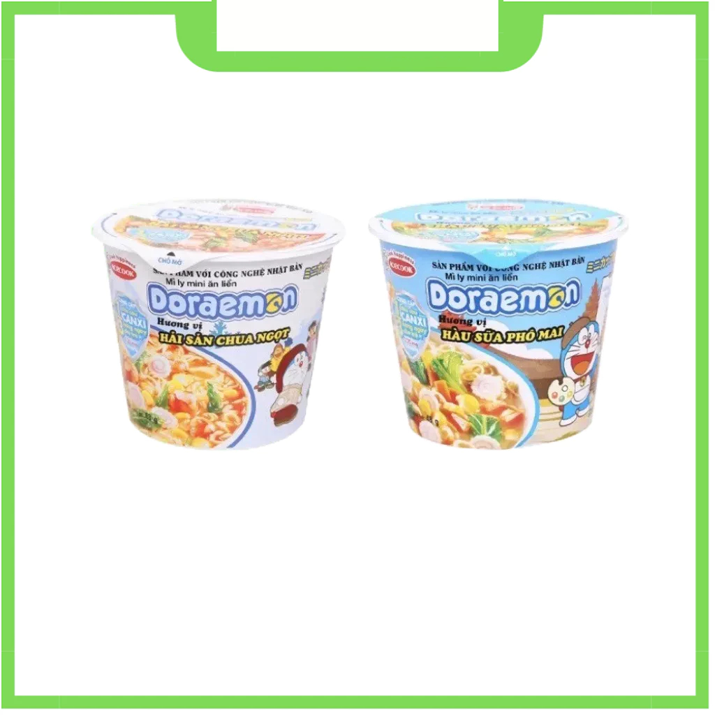 Combo 3 Mì tôm trẻ em Doremon Hàu Sữa Phô Mai, Doreamon Chua Ngọt