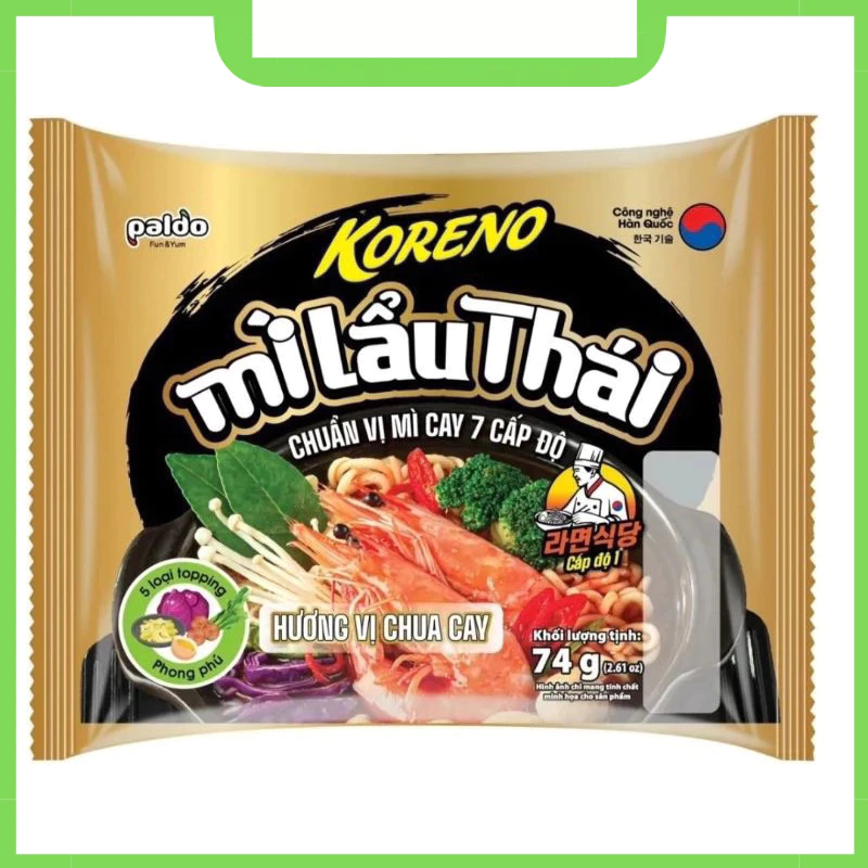 3 Mì Lẩu Thái Koreno Cay 7 Cấp Độ