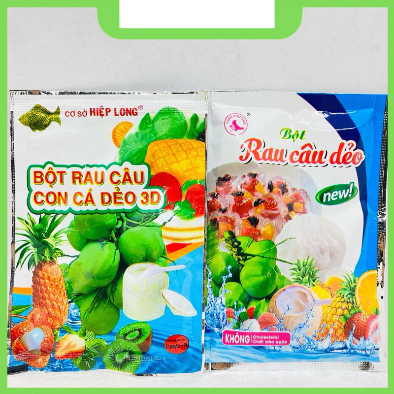 Bột Rau Câu Con Cá Dẻo Tuấn Phương/ Hiệp Long Gói 10g