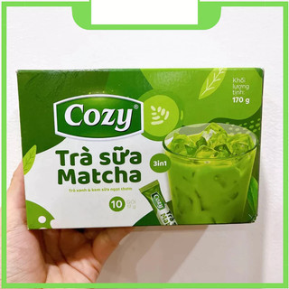  Trà Sữa Matcha Cozy Hoà Tan Hộp 170g  10 Gói   