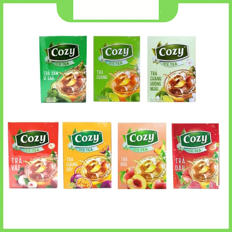 Trà Cozy Hoà Tan Đủ Vị ( Đào, Dâu, Gừng, Vải, Trà Chanh)